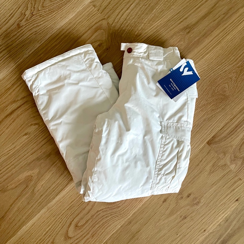NWT White Sierra Snow Pants, Youth Small.